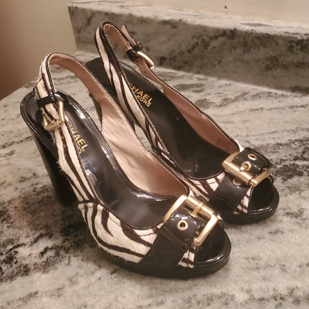 Michael Kors calf hair heels